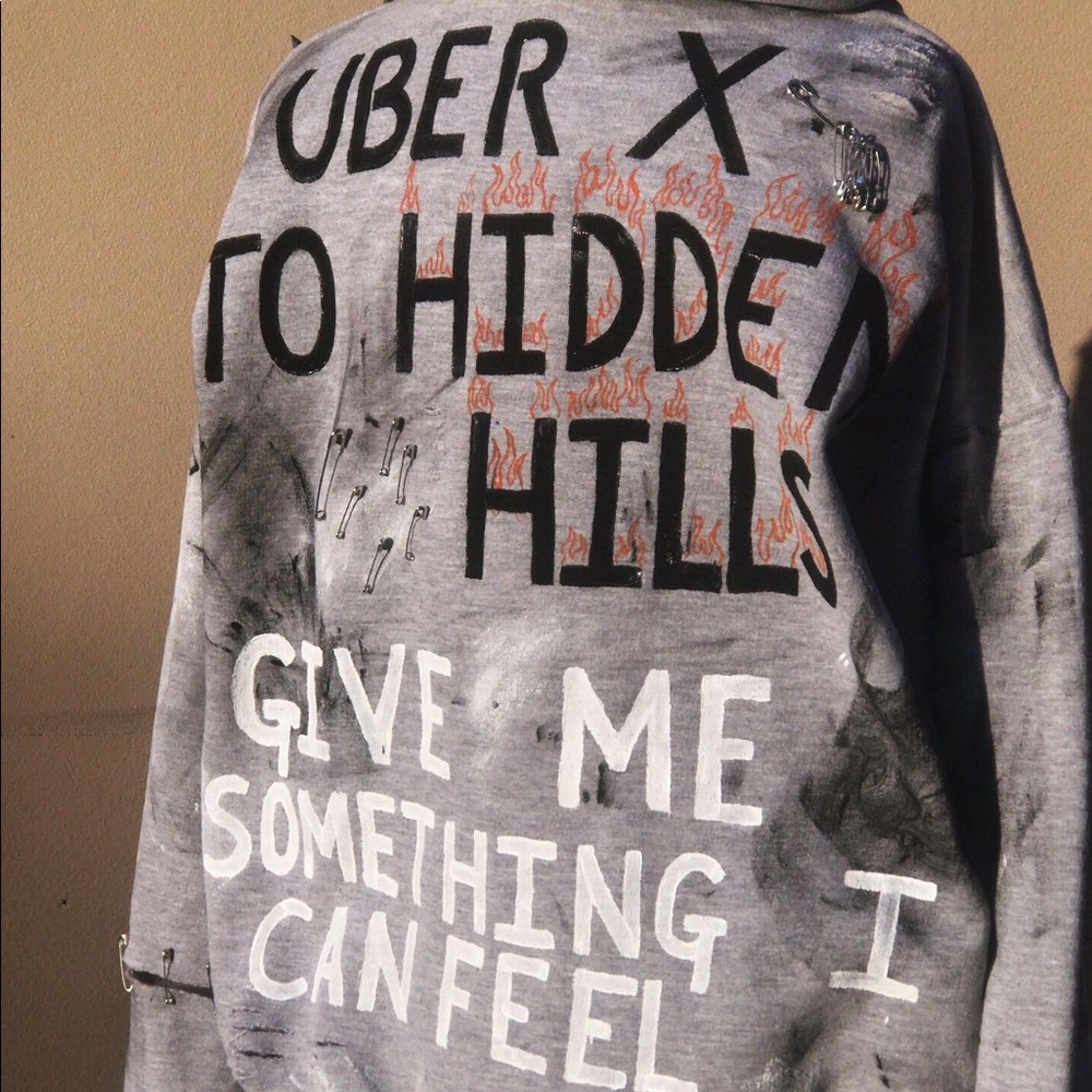 Drake inspired custom painted hoodie